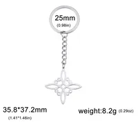 Simple Style Witches Knot Titanium Steel Women's Bag Pendant Keychain main image 5