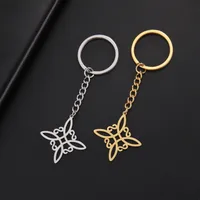 Simple Style Witches Knot Titanium Steel Women's Bag Pendant Keychain main image 1