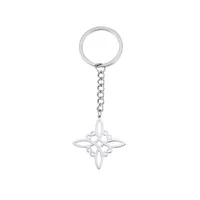 Simple Style Witches Knot Titanium Steel Women's Bag Pendant Keychain main image 3