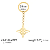 Simple Style Witches Knot Titanium Steel Women's Bag Pendant Keychain sku image 2