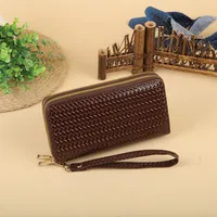 Women's Solid Color Pu Leather Zipper Wallets sku image 16