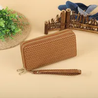 Women's Solid Color Pu Leather Zipper Wallets sku image 12