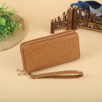 Women's Solid Color Pu Leather Zipper Wallets sku image 10