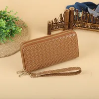 Women's Solid Color Pu Leather Zipper Wallets sku image 2