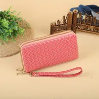 Women's Solid Color Pu Leather Zipper Wallets sku image 1