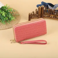 Women's Solid Color Pu Leather Zipper Wallets sku image 13