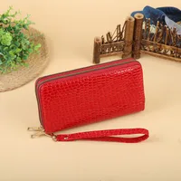 Women's Solid Color Pu Leather Zipper Wallets sku image 9