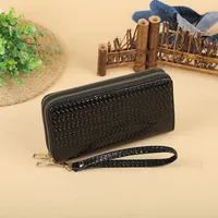 Women's Solid Color Pu Leather Zipper Wallets sku image 17