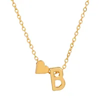 Fashion Love 26 English Alphabet Simple Alloy Necklace Nhdp148728 sku image 2