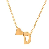 Fashion Love 26 English Alphabet Simple Alloy Necklace Nhdp148728 sku image 3