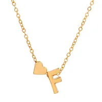 Fashion Love 26 English Alphabet Simple Alloy Necklace Nhdp148728 sku image 5