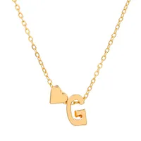 Fashion Love 26 English Alphabet Simple Alloy Necklace Nhdp148728 sku image 6