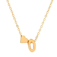Fashion Love 26 English Alphabet Simple Alloy Necklace Nhdp148728 sku image 14