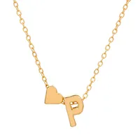 Fashion Love 26 English Alphabet Simple Alloy Necklace Nhdp148728 sku image 15