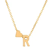 Fashion Love 26 English Alphabet Simple Alloy Necklace Nhdp148728 sku image 17