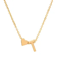 Fashion Love 26 English Alphabet Simple Alloy Necklace Nhdp148728 sku image 19