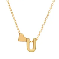 Fashion Love 26 English Alphabet Simple Alloy Necklace Nhdp148728 sku image 20