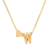 Fashion Love 26 English Alphabet Simple Alloy Necklace Nhdp148728 sku image 50