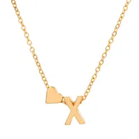 Fashion Love 26 English Alphabet Simple Alloy Necklace Nhdp148728 sku image 22