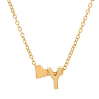 Fashion Love 26 English Alphabet Simple Alloy Necklace Nhdp148728 sku image 23