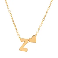 Fashion Love 26 English Alphabet Simple Alloy Necklace Nhdp148728 sku image 24