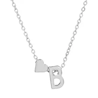 Fashion Love 26 English Alphabet Simple Alloy Necklace Nhdp148728 sku image 26