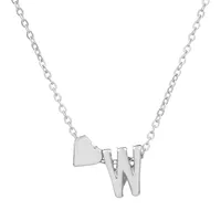Fashion Love 26 English Alphabet Simple Alloy Necklace Nhdp148728 sku image 46