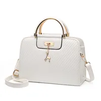 Women's Large All Seasons Pu Leather Solid Color Classic Style Square Zipper Handbag sku image 1