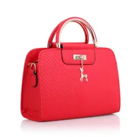 Women's Large All Seasons Pu Leather Solid Color Classic Style Square Zipper Handbag sku image 2