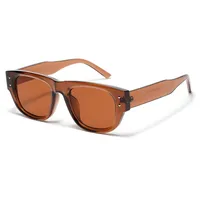 Classic Style Solid Color Ac Square Full Frame Women's Sunglasses main image 3
