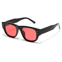 Classic Style Solid Color Ac Square Full Frame Women's Sunglasses main image 2