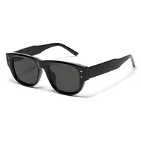 Classic Style Solid Color Ac Square Full Frame Women's Sunglasses main image 4