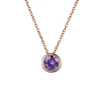 Stainless Steel 14K Gold Plated Fashion Diamond Geometric Rhinestones Necklace sku image 34