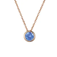 Stainless Steel 14K Gold Plated Fashion Diamond Geometric Rhinestones Necklace sku image 35