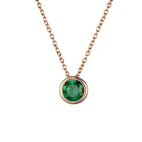 Stainless Steel 14K Gold Plated Fashion Diamond Geometric Rhinestones Necklace sku image 18