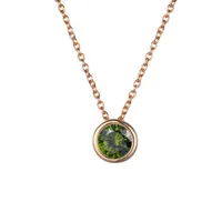 Stainless Steel 14K Gold Plated Fashion Diamond Geometric Rhinestones Necklace sku image 20