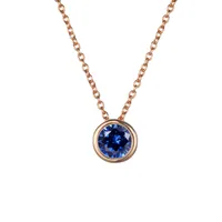 Stainless Steel 14K Gold Plated Fashion Diamond Geometric Rhinestones Necklace sku image 21