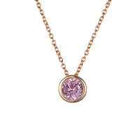 Stainless Steel 14K Gold Plated Fashion Diamond Geometric Rhinestones Necklace sku image 22