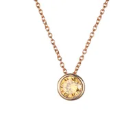 Stainless Steel 14K Gold Plated Fashion Diamond Geometric Rhinestones Necklace sku image 23