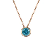 Stainless Steel 14K Gold Plated Fashion Diamond Geometric Rhinestones Necklace sku image 24