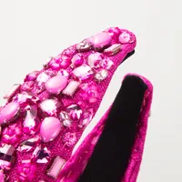 Women's Elegant Glam Geometric Alloy Cloth Inlay Resin Glass Hair Band main image 3
