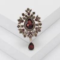 Lady Water Droplets Alloy Inlay Glass Women's Brooches main image 3