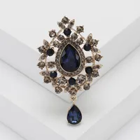 Lady Water Droplets Alloy Inlay Glass Women's Brooches main image 2