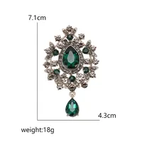 Lady Water Droplets Alloy Inlay Glass Women's Brooches main image 5