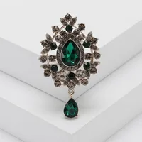 Lady Water Droplets Alloy Inlay Glass Women's Brooches sku image 2