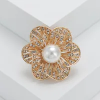 Lady Flower Alloy Inlay Artificial Rhinestones Artificial Pearls Women's Brooches main image 4