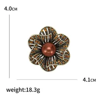 Lady Flower Alloy Inlay Artificial Rhinestones Artificial Pearls Women's Brooches main image 5