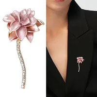 Lady Flower Alloy Enamel Women's Brooches main image 5