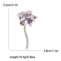 Lady Flower Alloy Enamel Women's Brooches sku image 1
