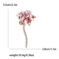 Lady Flower Alloy Enamel Women's Brooches sku image 2
